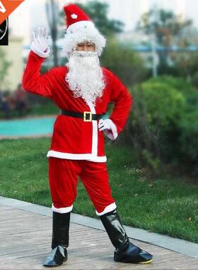 Santa Claus costume adult Christmas costume grandpa father-i