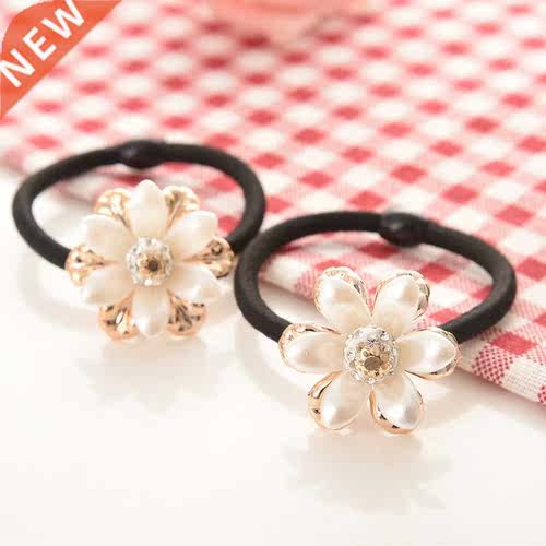 Women Hair Accessories Flowers Beads Headbands tail Holder G