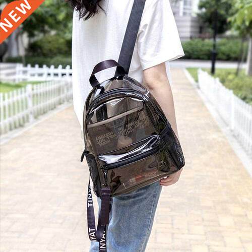 Faion Clear PVC Women Backpack New nd Transparent Solid Ba