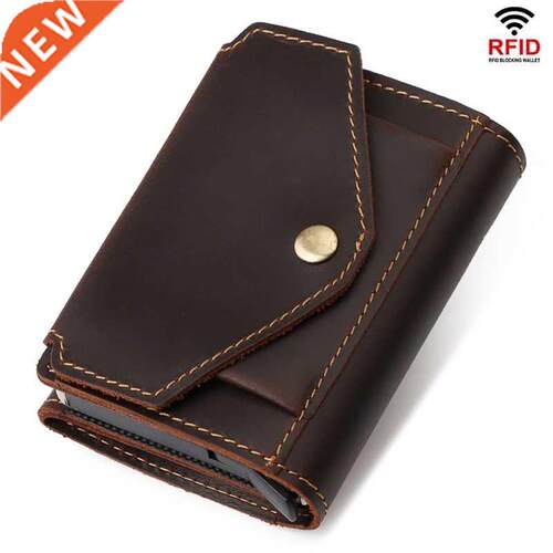 Superior New Man Vintage RFID Blocking Money Wallet Automati