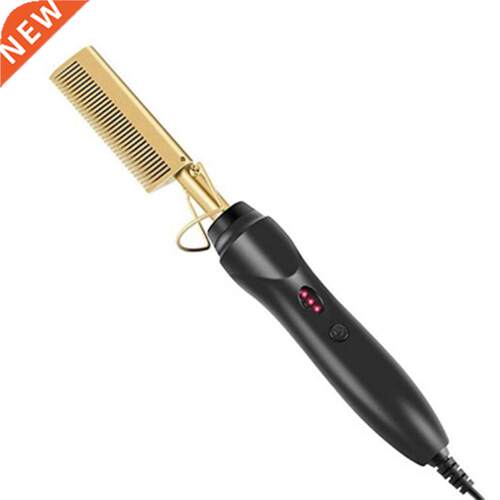 Multifunctional Copper Color Straight Hair Curling Comb Wet