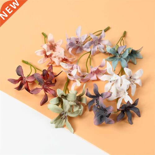 10/20Pcs Artificial Silk Flowers Head Gradient Orchid Magnol