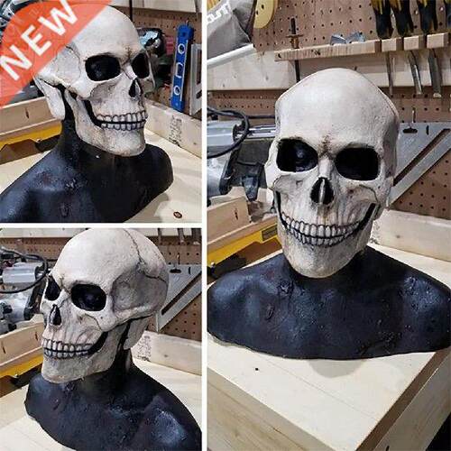 Halloween Scary Latex Face Cover Movable Jaws Full Head