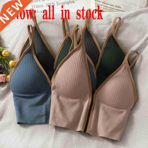 Korean striped crop slim fit spaghetti strap tanke top wome