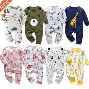 Newborn Baby Boys Girls Romper Pajamas Infant Clothing Cotto