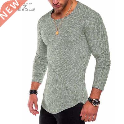 Plus Size S-4XL Slim Fit Sweater Men 2021 Spring Autumn Thin