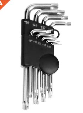 9pcs L-Vorm Torx Star Inbussleutel Set T10 T15 T20 T25 T27 T