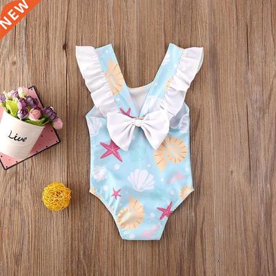 Newest Arrival Toddler Newborn Baby Girls Shell Print Swimsu