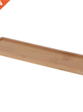 Rectangle Shape Bamboo Wood Saucer Plant Tray Mini Plant