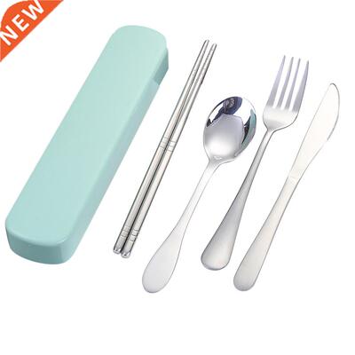 4 Pcs Reusable Cutlery Portable Tableware Set Chopsticks k S