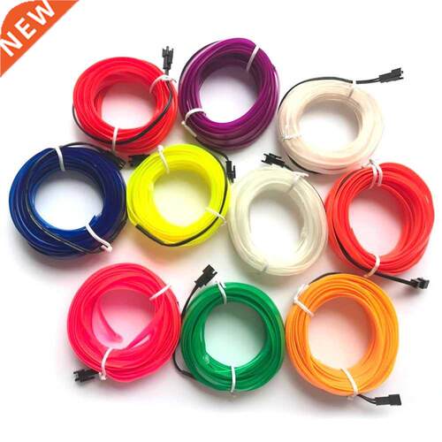 1~5M EL Wire String Strip Tube Lig Neon Lig Glow Flat E