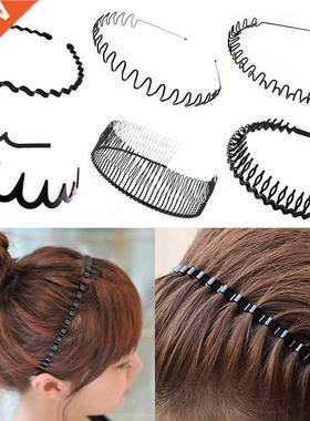 New Fashon Black Metal Waved Style Sports Harband Sold Co