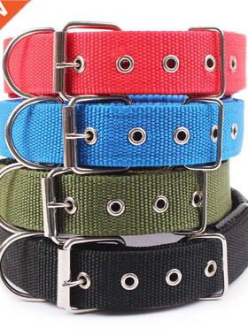 Solid Dog Collars Nylon Dog Collar For Small Medium Large D