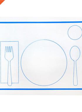 30cm Blue Pink Silicone Placemat for Kids Montessori Early E
