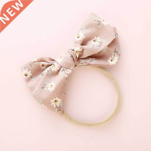 Bby Girls Bowknot Nylon Hedbnd Newborn Elstic Flower Pri