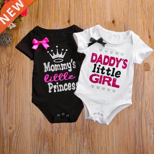 Summer Bby Girl Clothes Letter Printed Romper Toddler Kids