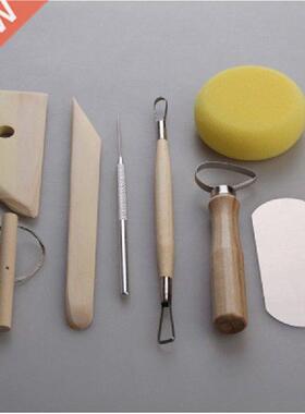 8Pcs/set Pottery Ceramic Tool Set  Hand Clay Ceramic