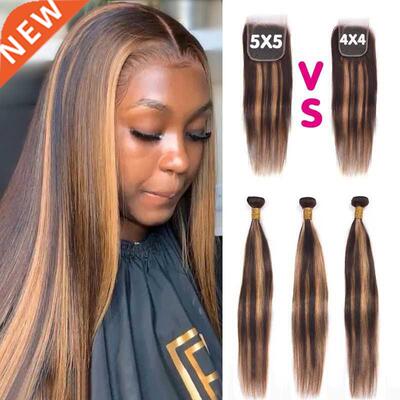 Extensiones de cabello humano brasile o con cierre, mechones