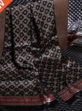 100% Natural Silk Double Layer Cravat Men's Silk Printed Lon