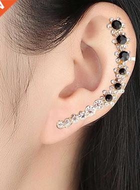 1Pcs Punk Rock Rhinestone Crystal Ear Cuff Wrap Stud Earring