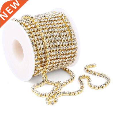 10 Yard SS6 Rhinestones Chain With D Claw Glass Crystal AB