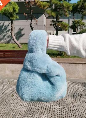 Cute Soft Plush Women Handbags Faux Fur Ladies Winter Clutch