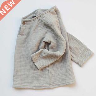 children t shirts fashion linen pleated boys t shirt childre