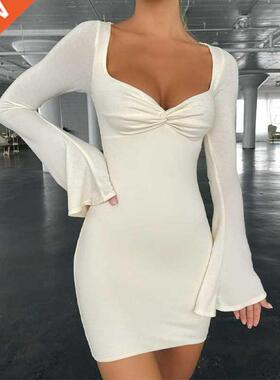 Casual Mini Dress Women Party Bodycon Streetwear包臀连衣裙