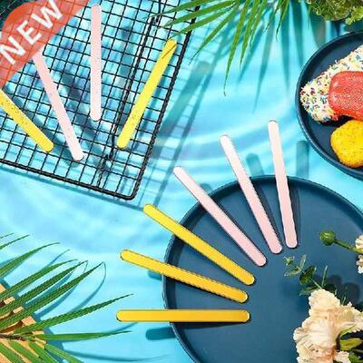20Pcs Acrylic Popsicle Sticks Reusable Creamsicle Ice Cream