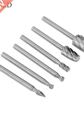 6Pcs Woodworking Tools HSS Routing Router Bits Burr Wood Car