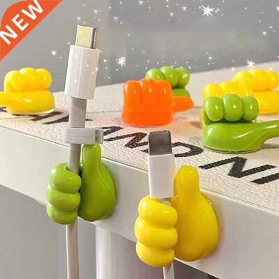 10pcs Cute Thumb Cable Holder Self Adhesive Earphone Cable C