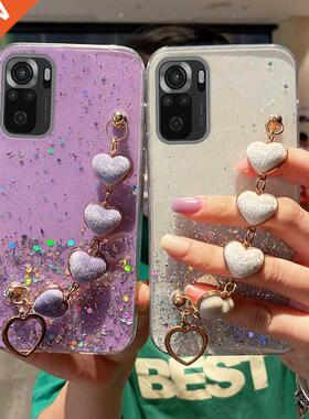 Luxury Love Heart Plu Bracelet Phone Case For Xiaomi Redmi