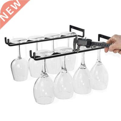 Iron Wine Glass Holder Hanging Cups Rack Storage For Cabinet