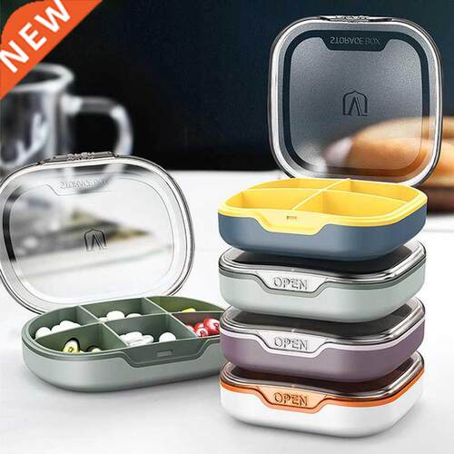 Waterproof 4/6 Grid Pill Box Medicine Storage Travel Square
