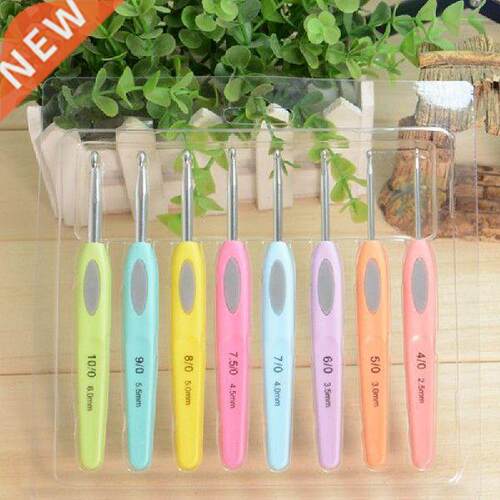 8Pcs/Set Aluminum Crochet Hook Knitting Needles Kit Sweater