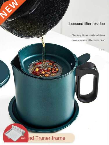 Oil Strainer Jug Oil Residue Pot Household Kitchen Drain