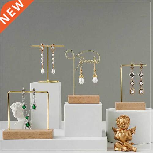 Jewelry Organizer Wooden Rack Bracelet Earring Holder Displa