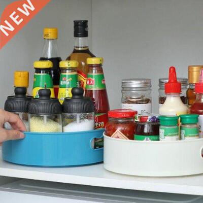 360 Rotatable Tray Spice Jar Plate Kitchen Storage Rack