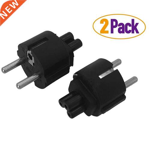 2PCS/lot EU Mains Power Cable plug adapter EU PLug to IEC320