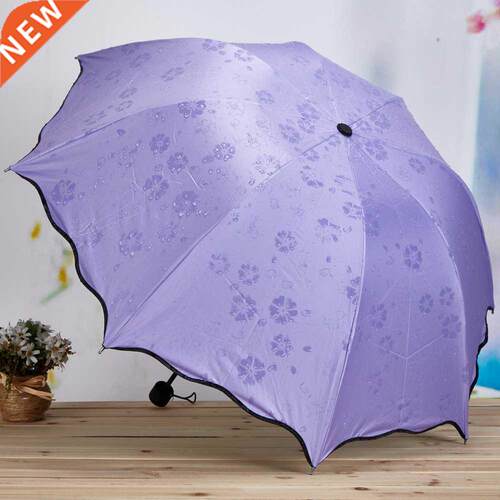 Portable Three-fold Umbrella Meet Water Flowering Sunny and