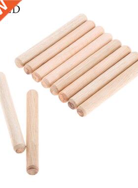 50Pcs 10x80mm Wooden Dowel Cabinet Drawer Round Fluted Wood