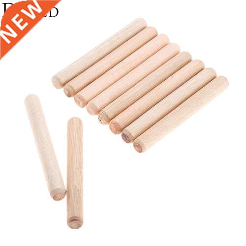 50Pcs 10x80mm Wooden Dowel Cabinet Drawer Round Fluted Wood