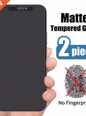 2PCS Matte Tempered Glass for IPhone 7 8 6 6S  XR XS X 5