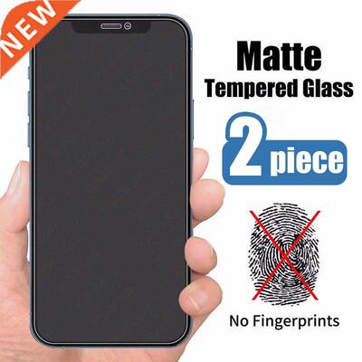 2PCS Matte Tempered Glass for IPhone 7 8 6 6S  XR XS X 5