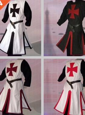 Plus Size Men Medieval Cosplay Robes Templar Knight Crusader