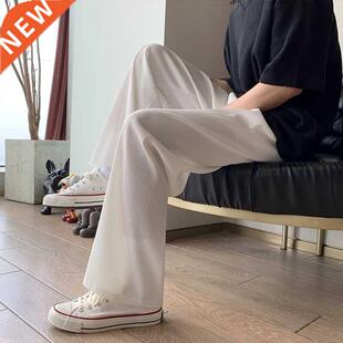 Stripe Summer Thin Ice Silk Men's Pants Male Loose nd 2022 O