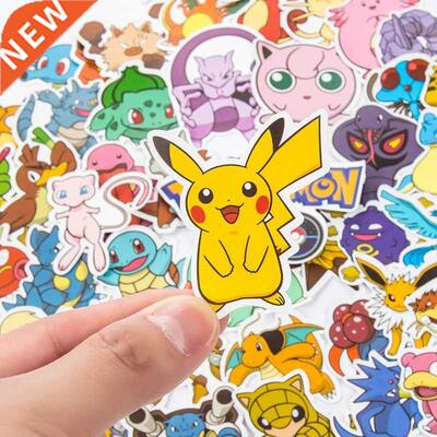 10/30/50/100Pcs Kawaii Pikachu Pokemon Stickers Motorcycle P