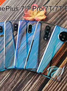 Transparent Clear Back Glass Cover For Oneplus 7 7T Pro Batt