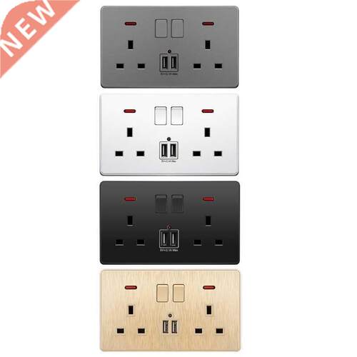 Wall Power Switch Socket Universal 2.1A Dual USB Charger Por
