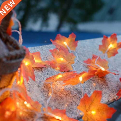 10/20/40 LED Artificial Autumn Maple Leaves Garland Led Fair